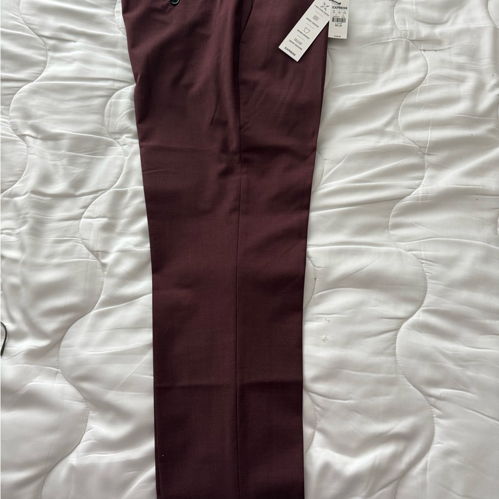 Express Men's Dress Pants in Burgundy
